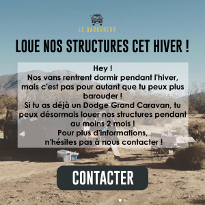 popup location structures Plan de travail 1 Le Baroudeur