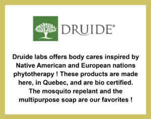 Partnership with Druide, biologic body care made in Quebec