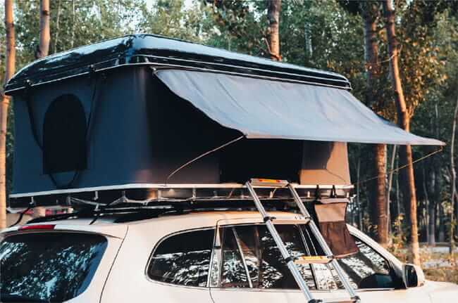 Tente de toit rigide Vanpackers® avec auvent sur tous les cotés
