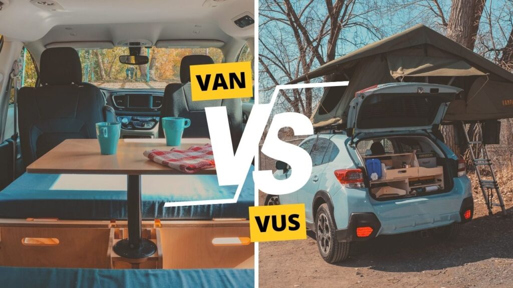 Van vs VUS vehicules location baroudeur Le Baroudeur