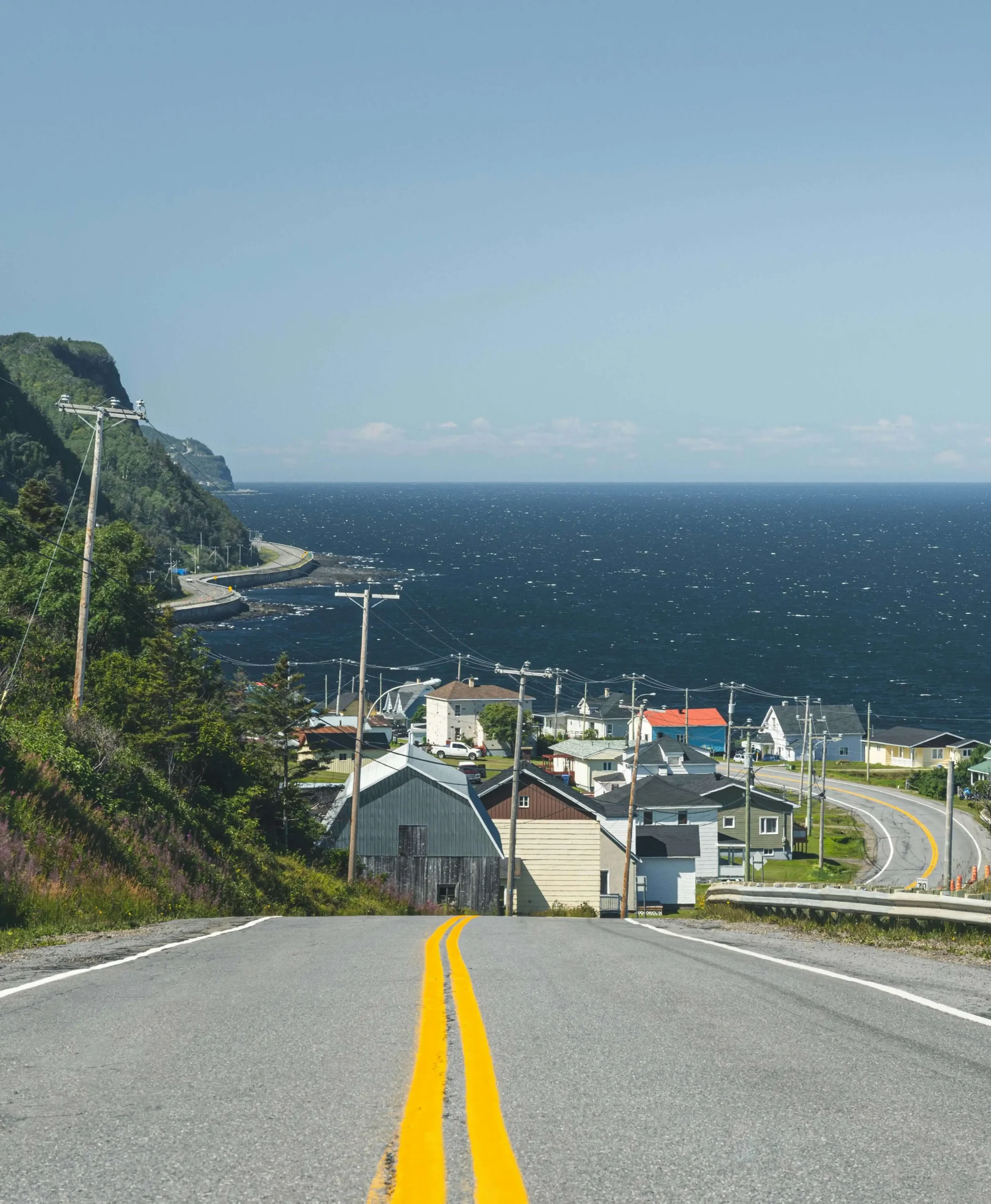Vue sur l'océan en Gaspésie