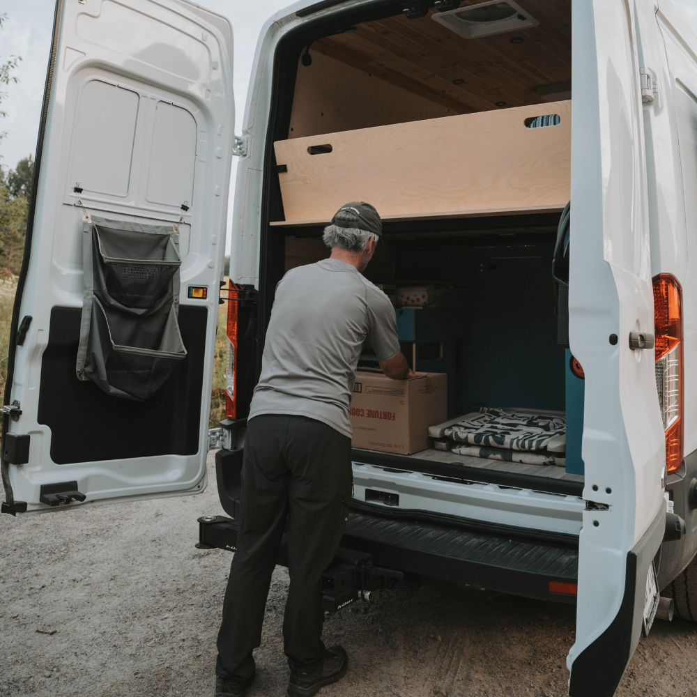 Storage in a camper van